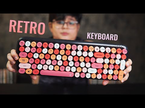 iGEAR KeyBee Retro Wireless Keyboard and Mouse (Typewriter Inspired)