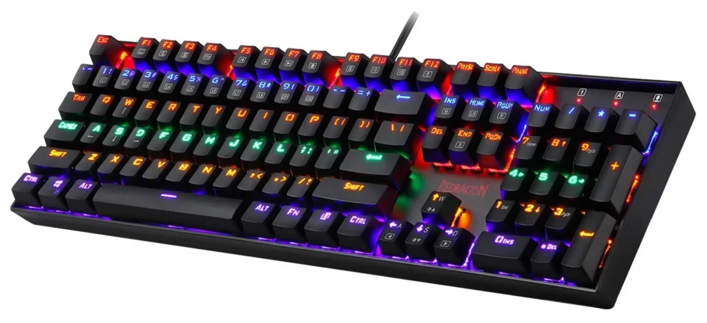 Redragon K551 Rainbow Gaming Keyboard With RGB Lighting and Cheery MX Red Equivalent Switches
