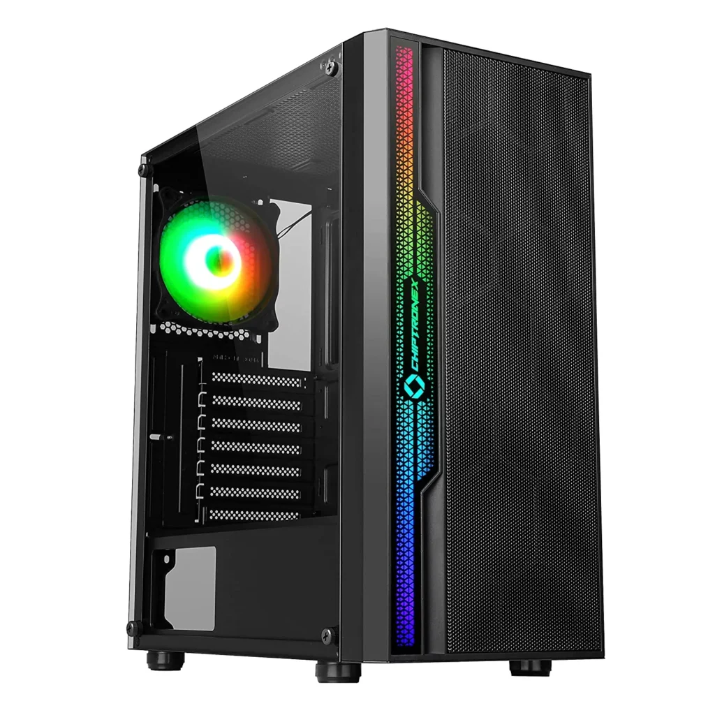 CHIPTRONEX Thunderstorm X1 Mid Tower ATX Gaming Cabinet With RGB Under 3000