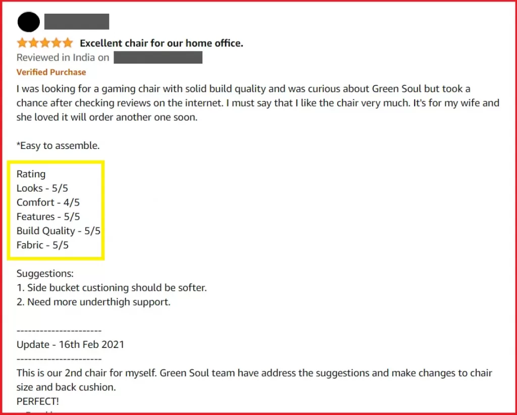 Review About Green Soul Monster Gaming Chair On Amazon By A Verified User