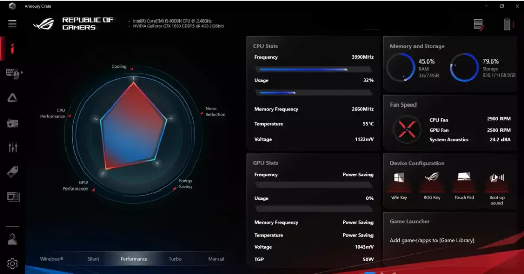 Armory Crate Software to Change Keyboard Colors in Asus Tuf Gaming Laptop