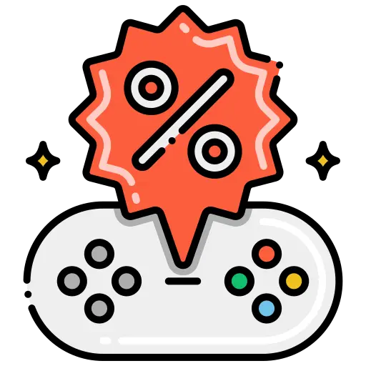 Game controller with a red