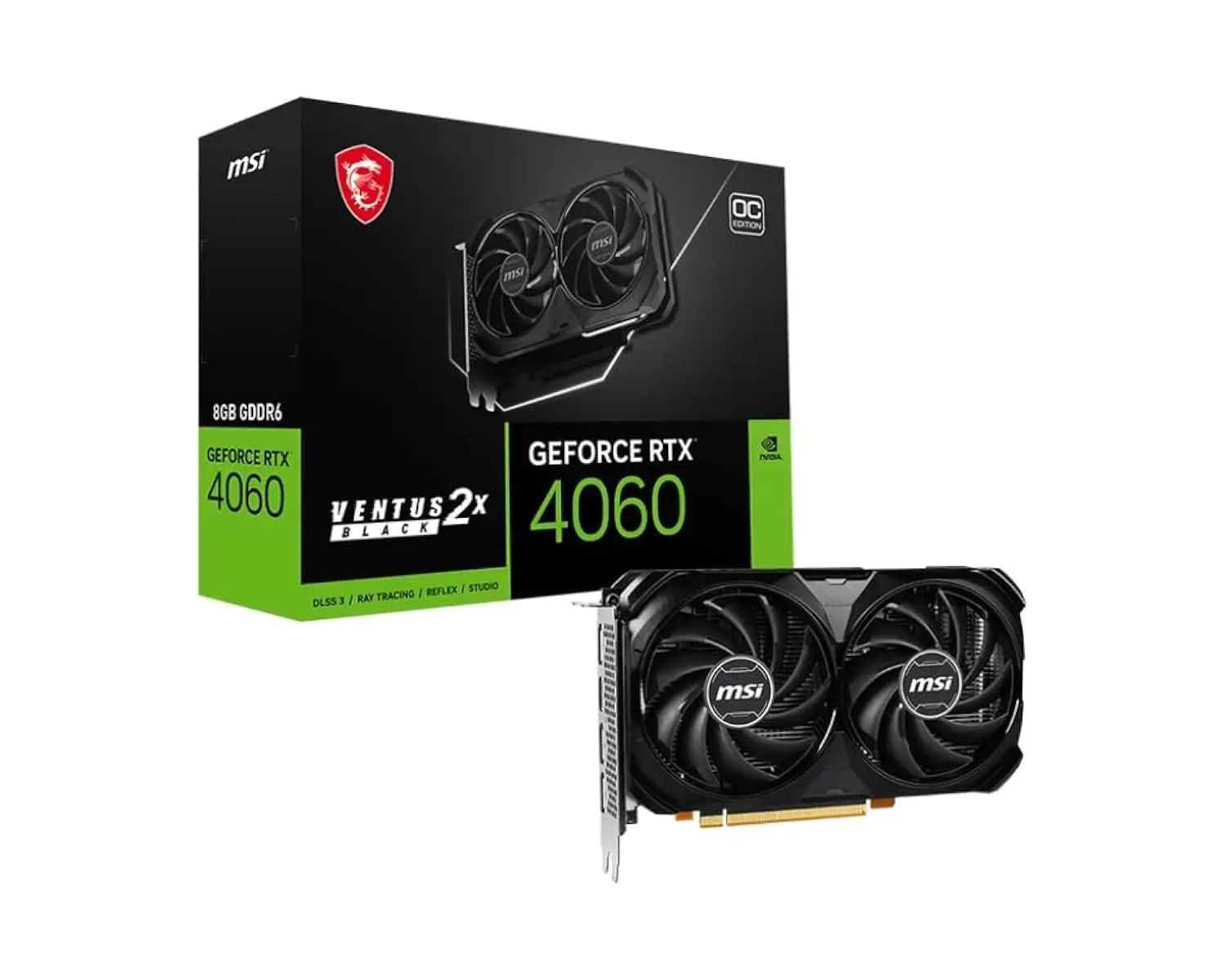 Best Graphics Card Under 40000 India 2026: RX 7700 XT vs RTX 4060 16 MSI RTX 4060 Ventus 2X Black 8GB