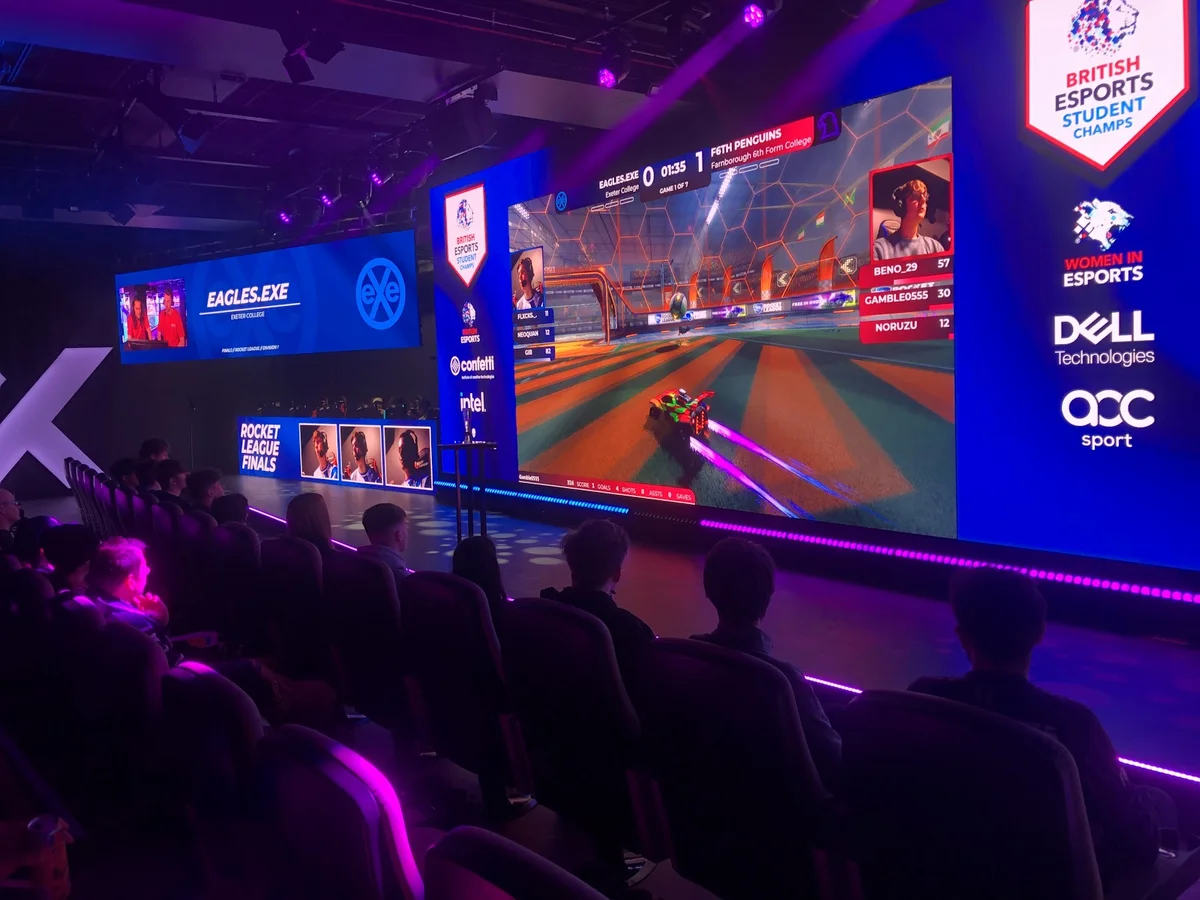 Confetti X Nottingham interior esports arena gaming setup