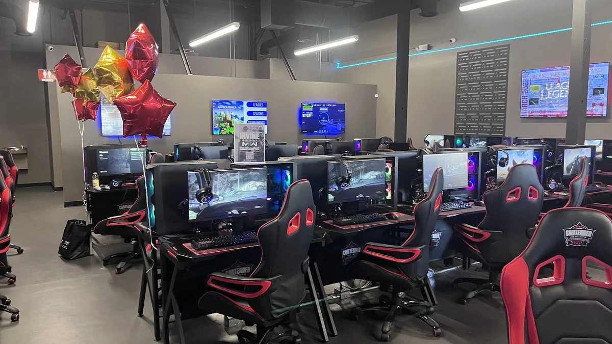 Cyber City Esports Center Los Angeles interior gaming setup