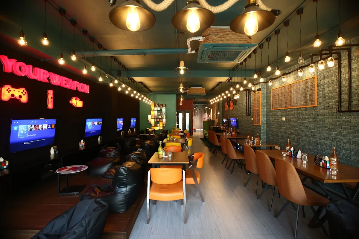 Gamysticafe Navrangpura Ahmedabad interior