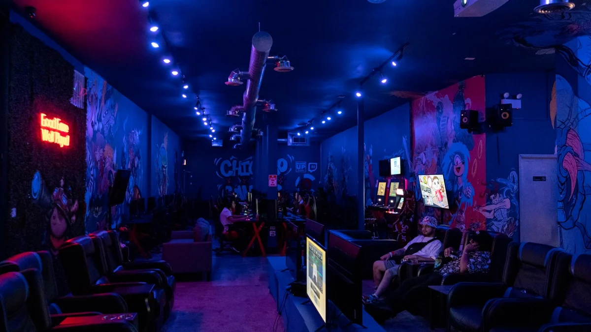 Midlane Esports Chicago interior gaming setup