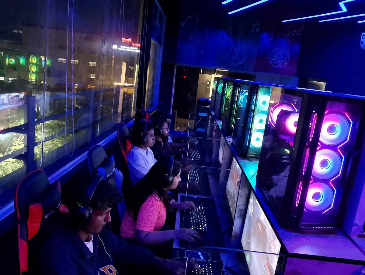 Pixel Gaming Lounge Bangalore gaming cafe interior