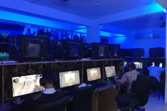 Radiant Geek Zone Bangalore gaming cafe interior setup