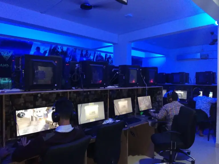 Radiant Geek Zone Bangalore gaming cafe interior setup