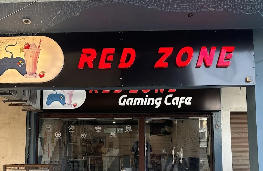 Red Zone Gaming Cafe Amritsar interior gaming setup