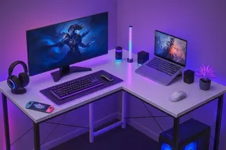 Callas L Shaped Gaming Desk