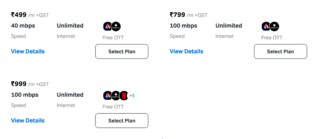 Airtel Xstream Fiber gaming broadband plans and prices in India 2026