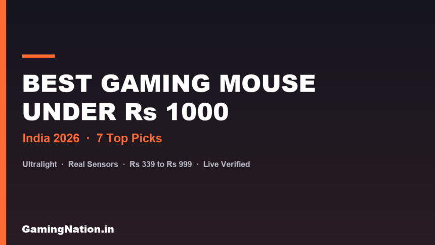 Best gaming mouse under 1000 in India 2026