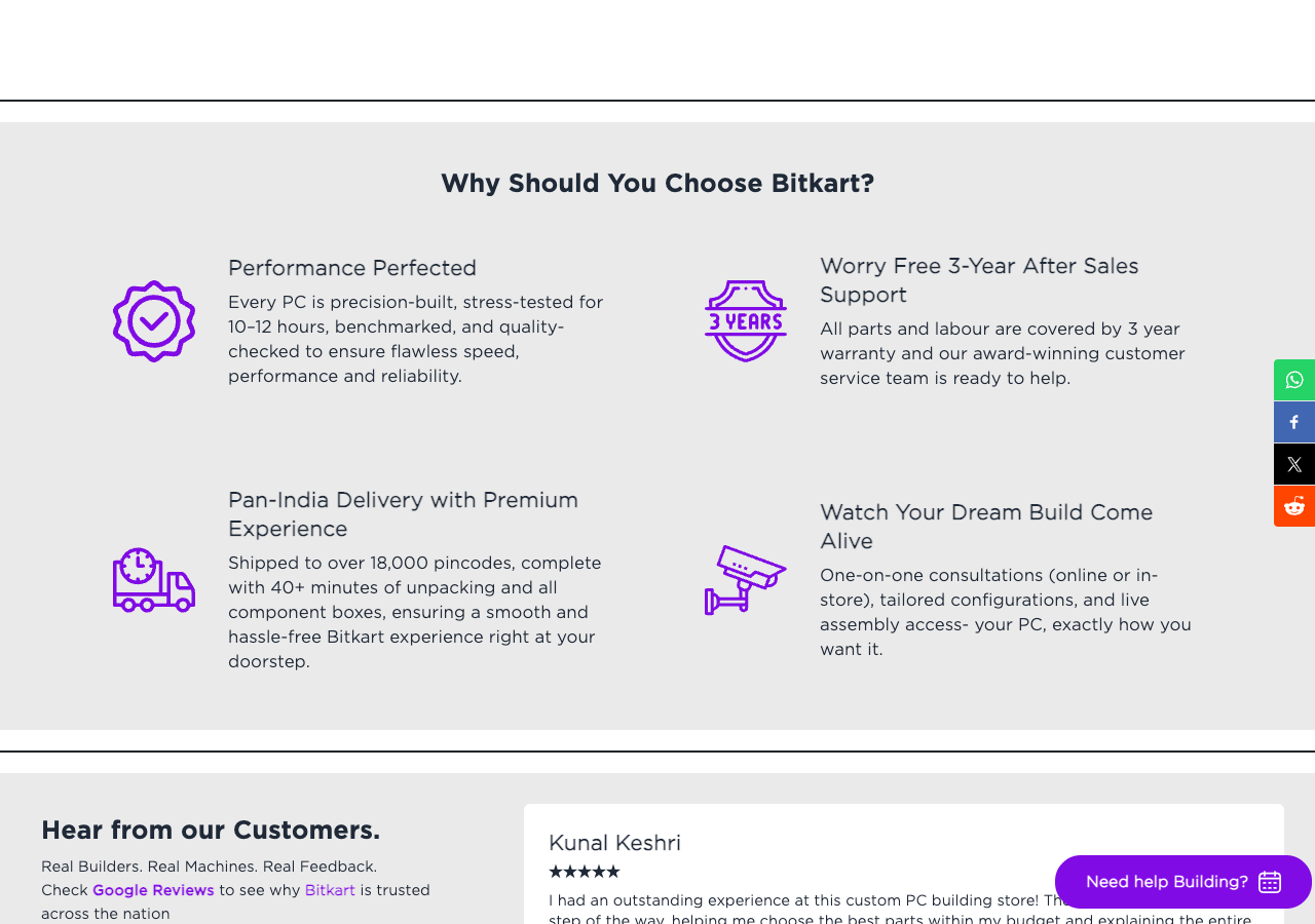 9 Best Custom PC Builders in India (2026): Who to Trust 17 Bitkart custom PC page — 3 year parts and labour warranty, 18,000+ pincodes (screenshot June 11, 2026)