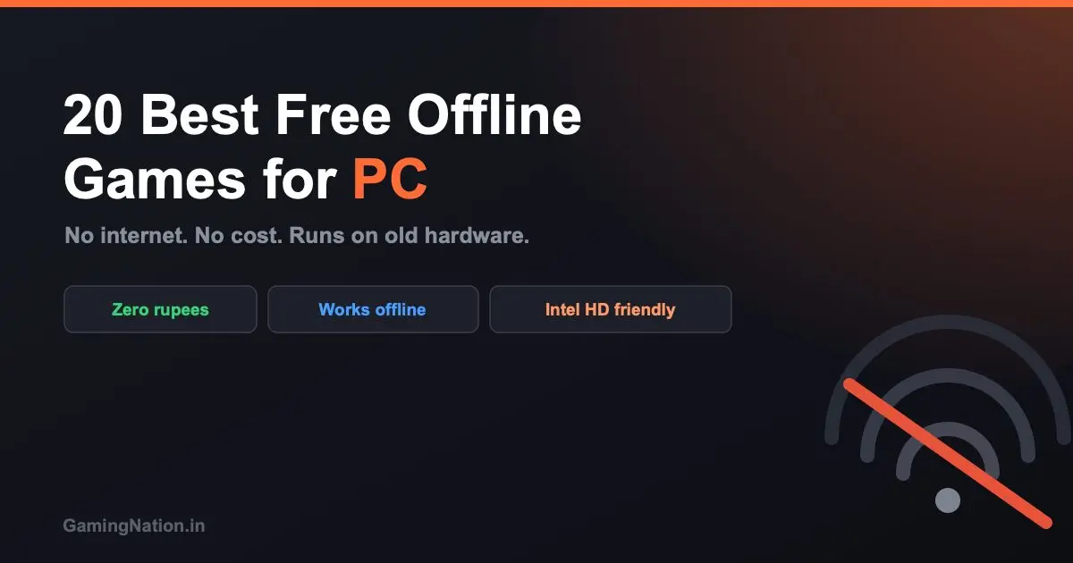 20 Best Free Offline Games for PC (2026) No Internet, No Cost 12 20 best free offline PC games that need no internet