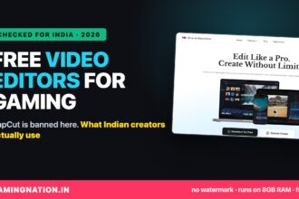 Free video editing software for gaming videos in India 2026 cover