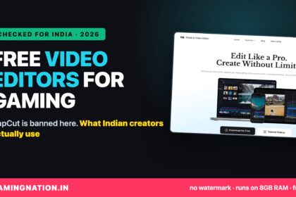 Free video editing software for gaming videos in India 2026 cover