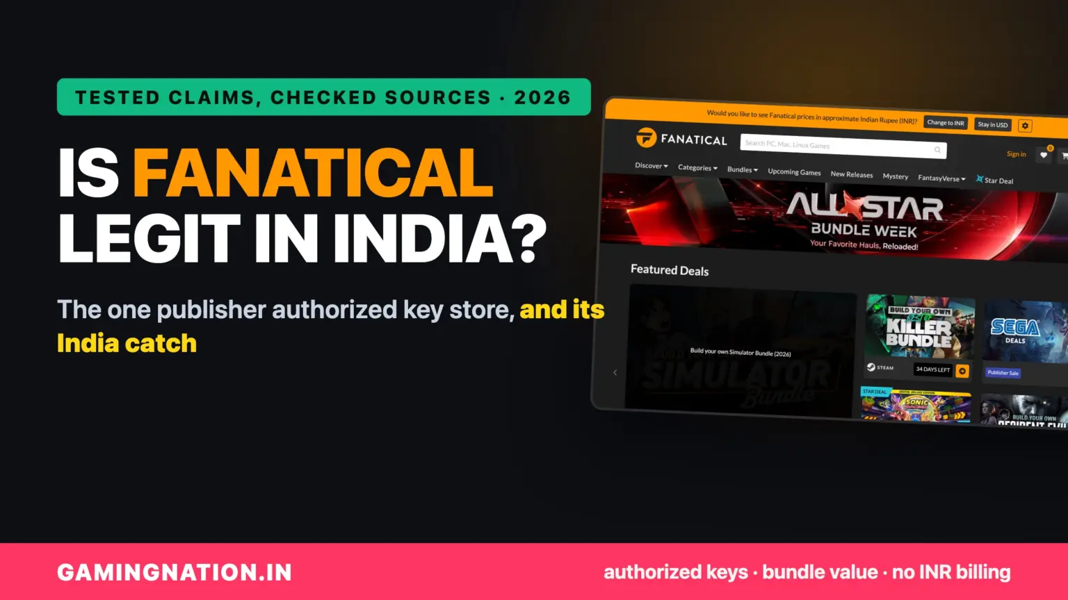 Is Fanatical legit in India 2026 review cover