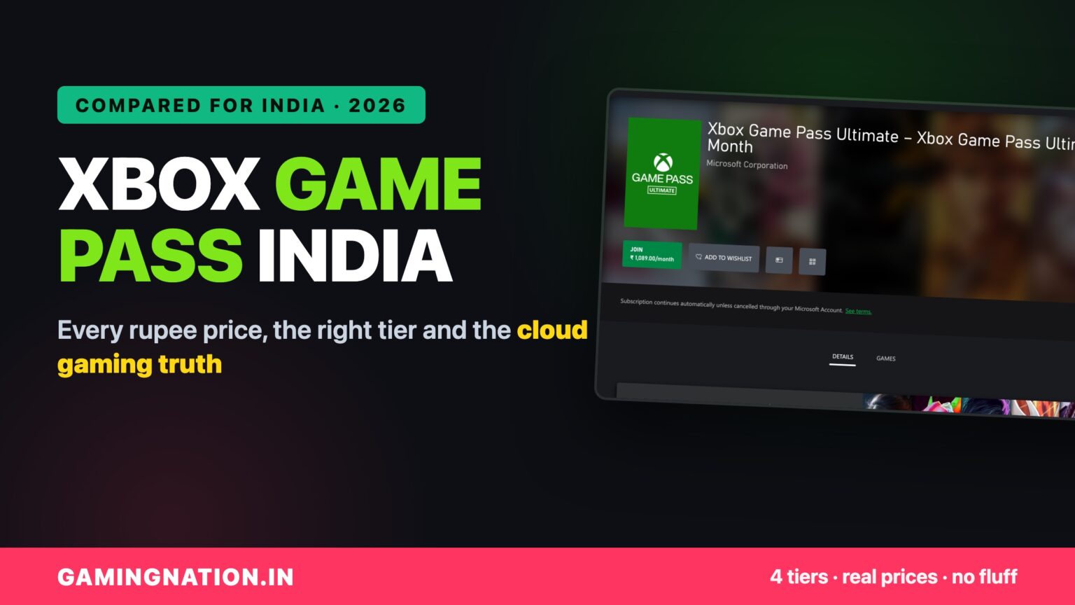 Xbox Game Pass in India (2026): Every Price, the Right Tier and the Cloud Gaming Truth 17 Xbox Game Pass India 2026 cover: every rupee price, the right tier and the cloud gaming truth