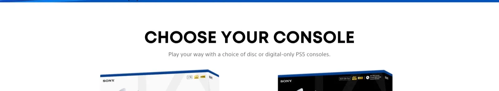 PS5 Pro in India (2026): Import It Now, Wait for Launch, or Just Buy the Slim? 20 Sony India choose your console section offering PS5 Slim disc and digital models