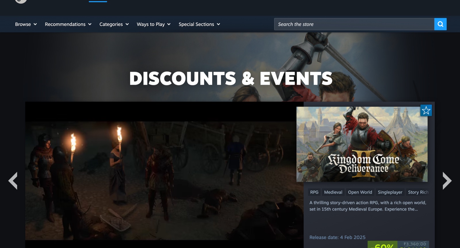 Next Steam Sale in India (2026): Official Dates, IST Timings and the Full Calendar 17 Steam specials and discounts page where seasonal sale deals appear