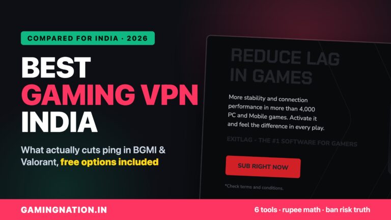 Best gaming VPN India 2026 cover: 6 tools compared for Indian networks