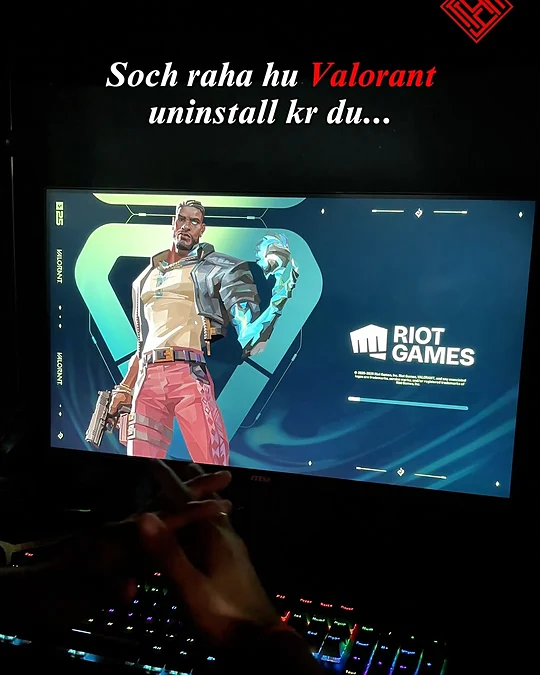 Valorant on a Gritty gaming PC with an RGB keyboard, January 2026