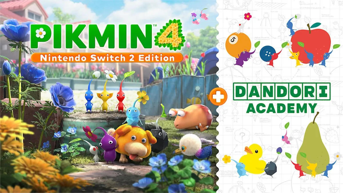 Pikmin 4 Switch 2 Edition + Dandori Academy key art