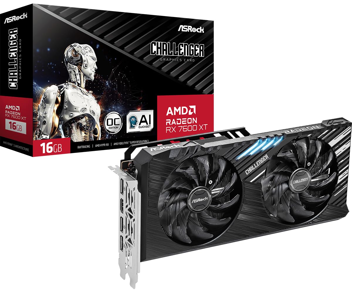 Best Graphics Card Under 30000 India 2026: RX 7600 XT vs RTX 4060 15 ASRock Challenger RX 7600 XT OC 16GB