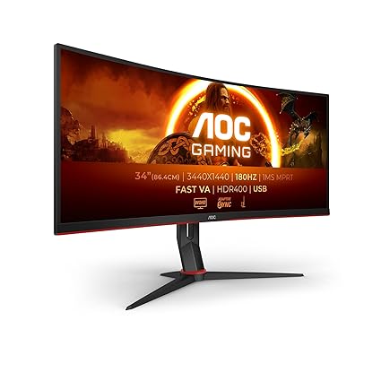 Best Gaming Monitor Under ₹60,000 in India (2026): OLED & Top IPS 19 AOC CU34G2XPD gaming monitor