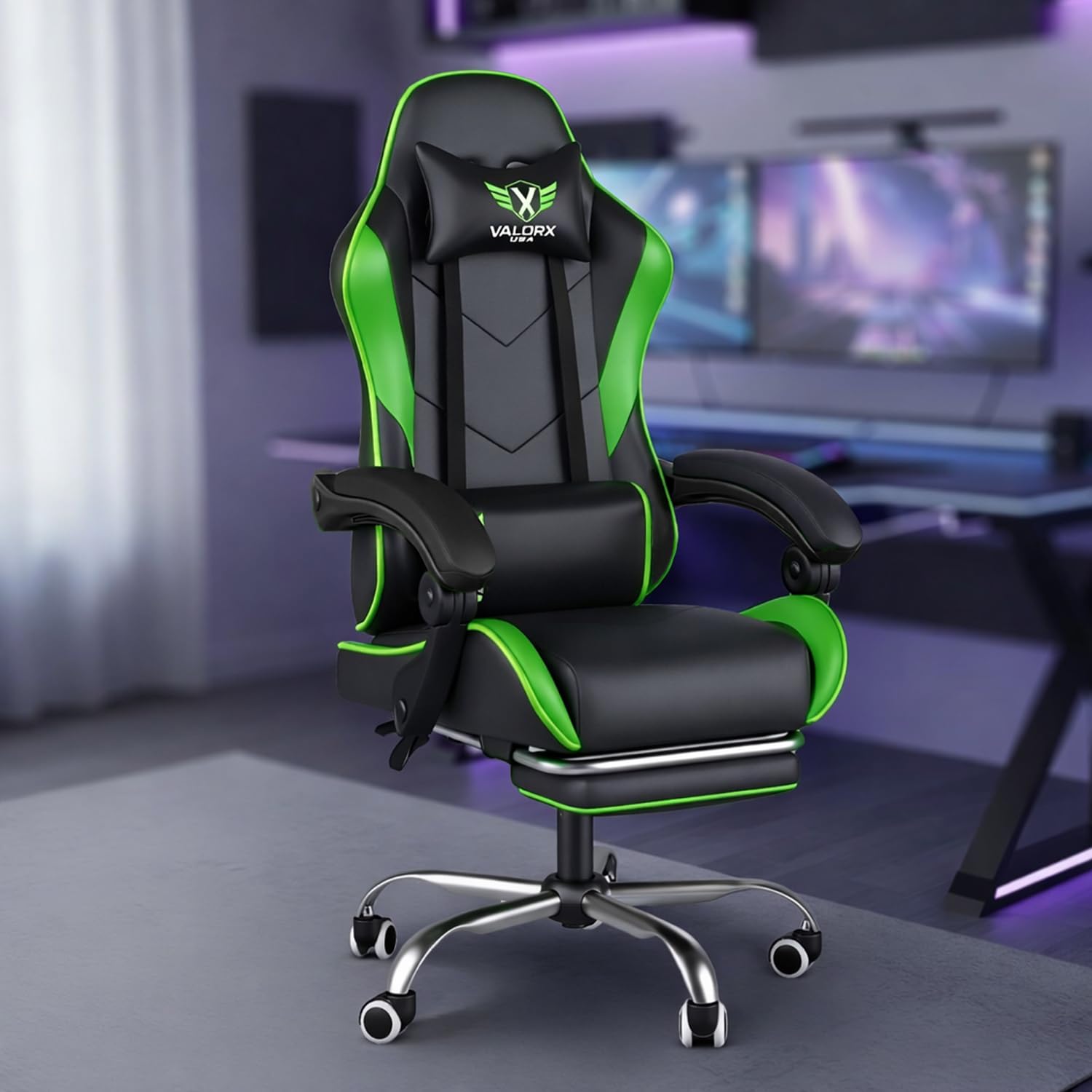Vector 2026 Edition Ergonomic Gaming Chair PU Leather Dual Lumbar