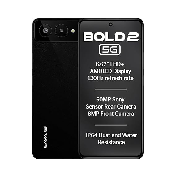 Best Gaming Phones Under 15000 India 2026: BGMI and Valorant 12 Lava Bold 2 5G (Dimensity 7060, 6GB)