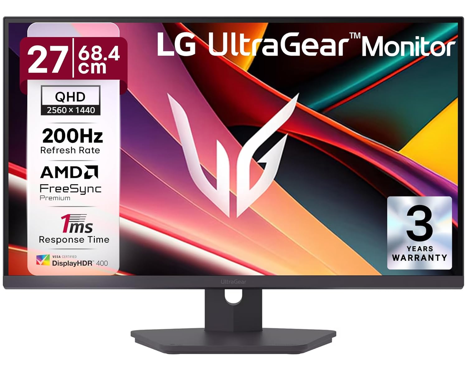 LG 27G610A UltraGear 27 Inch QHD IPS 200Hz Gaming Monitor